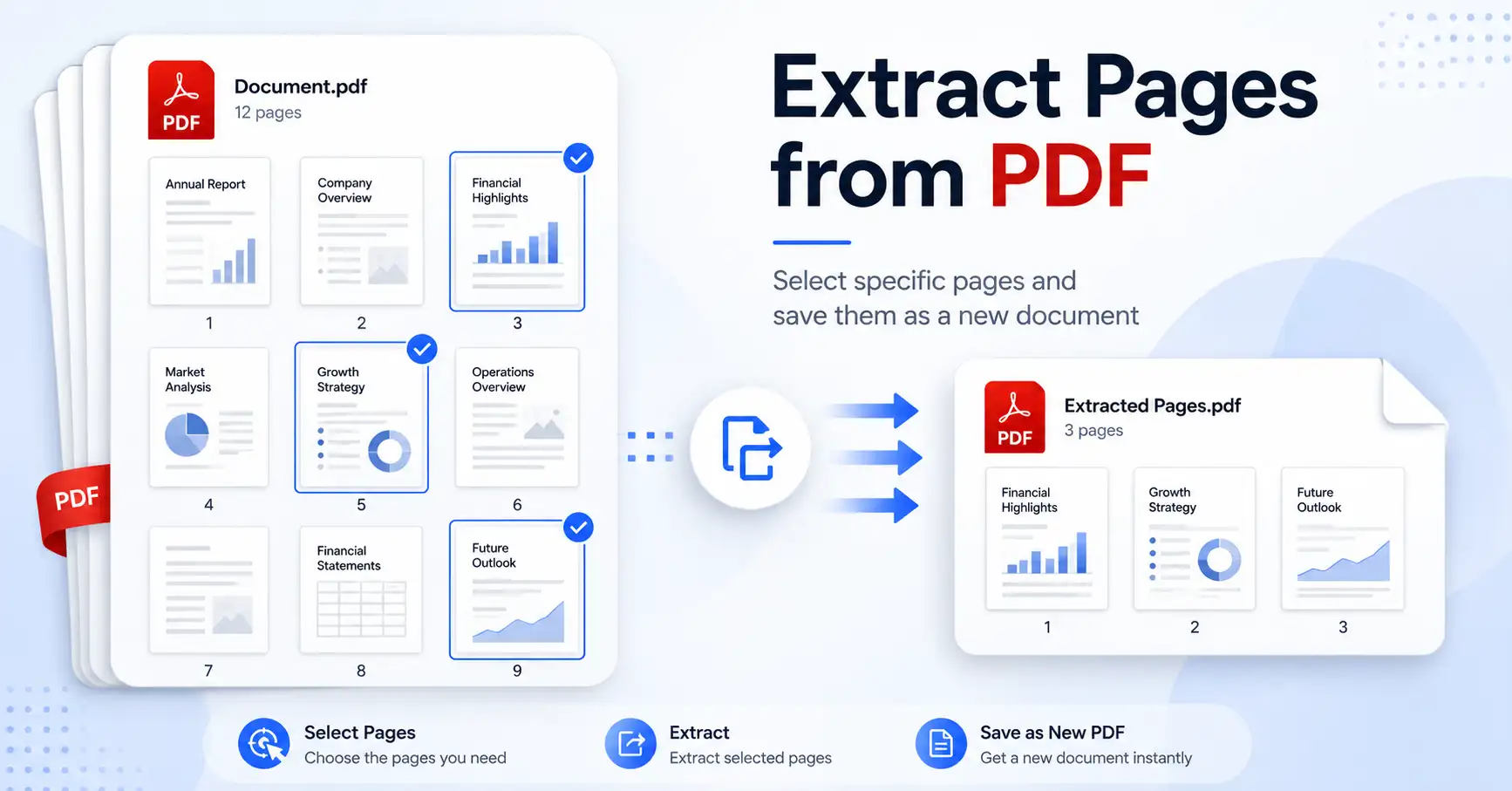 Extract Pages from PDF Online Free | Quick PDF Page Extractor