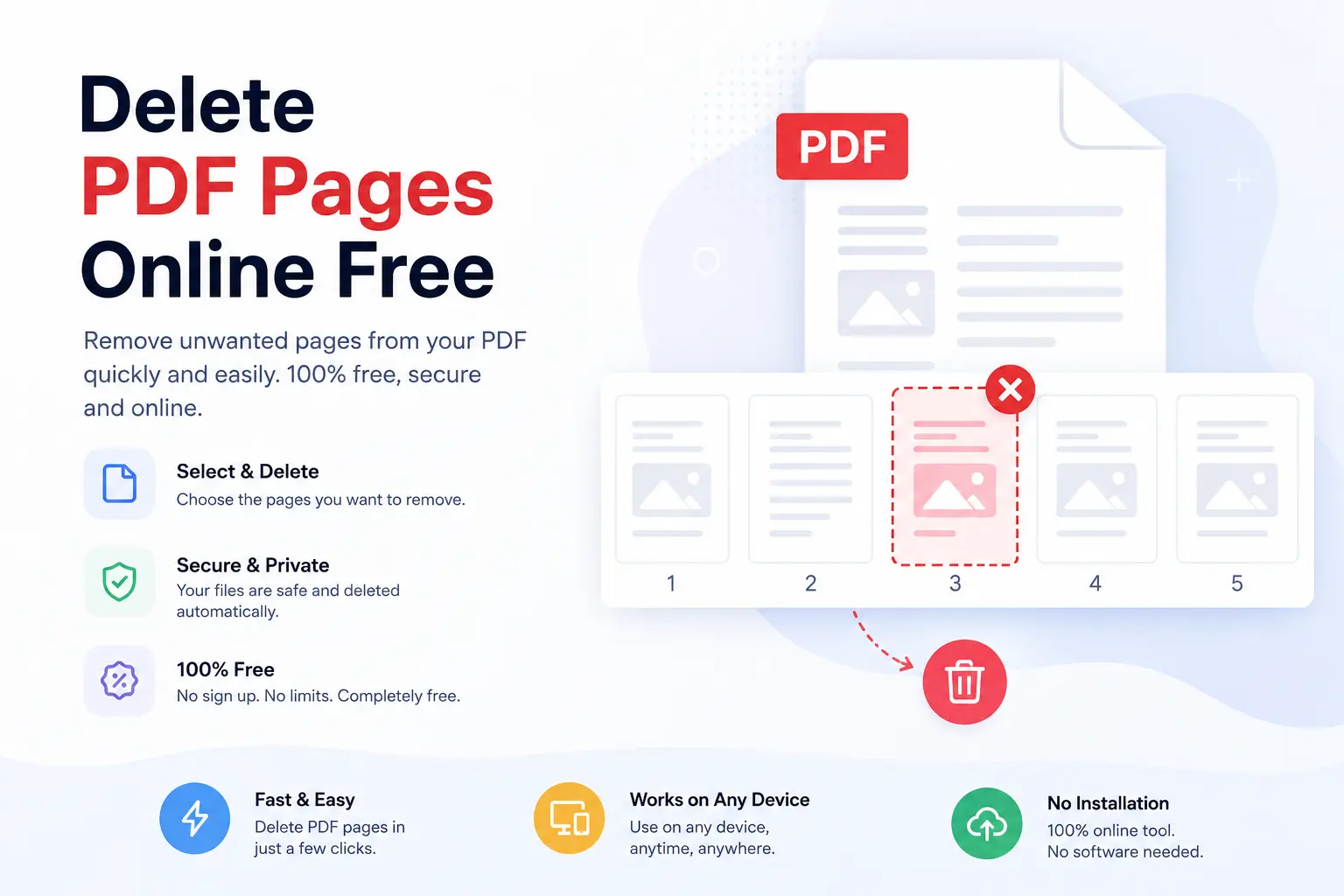 Delete PDF Pages Online Free | Remove Pages Instantly