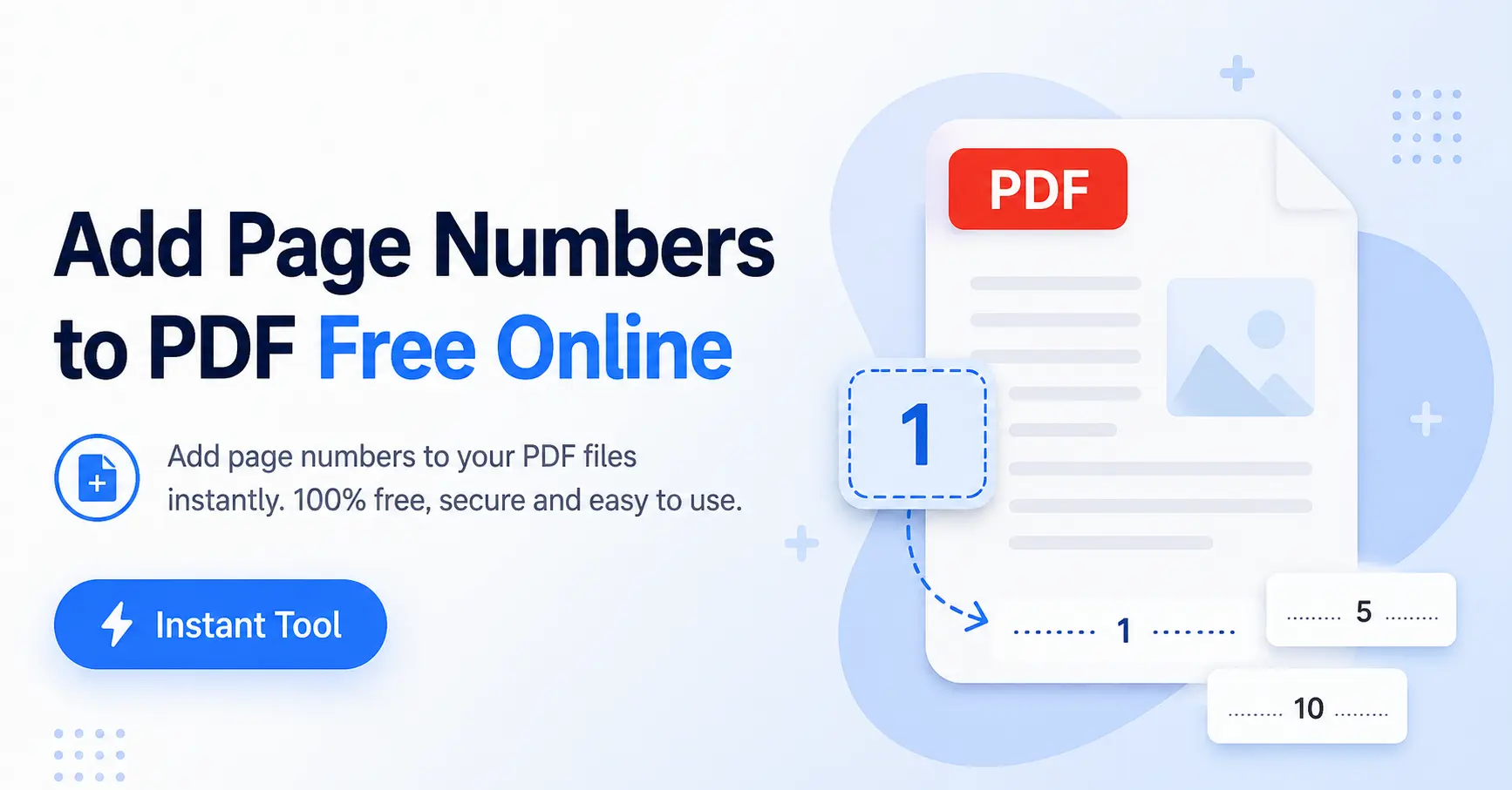 Add Page Numbers to PDF Free Online – Instant Tool